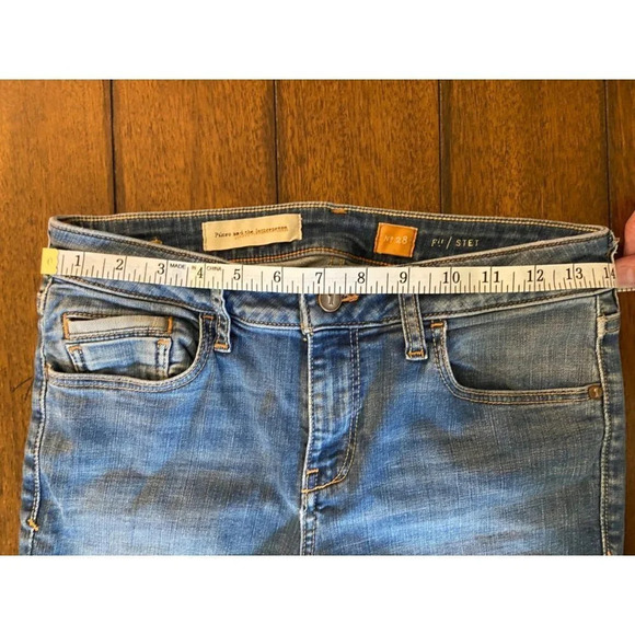 Anthropologie Pilcro and the Letterpress Light Wash Denim Skinny Jeans Size 28 - Picture 6 of 10
